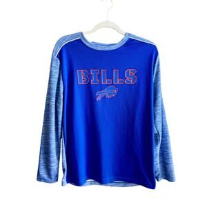 NFL Buffalo Bills Fanatics Team Apparel Blue Long Sleeve Shirt Mens Size Large